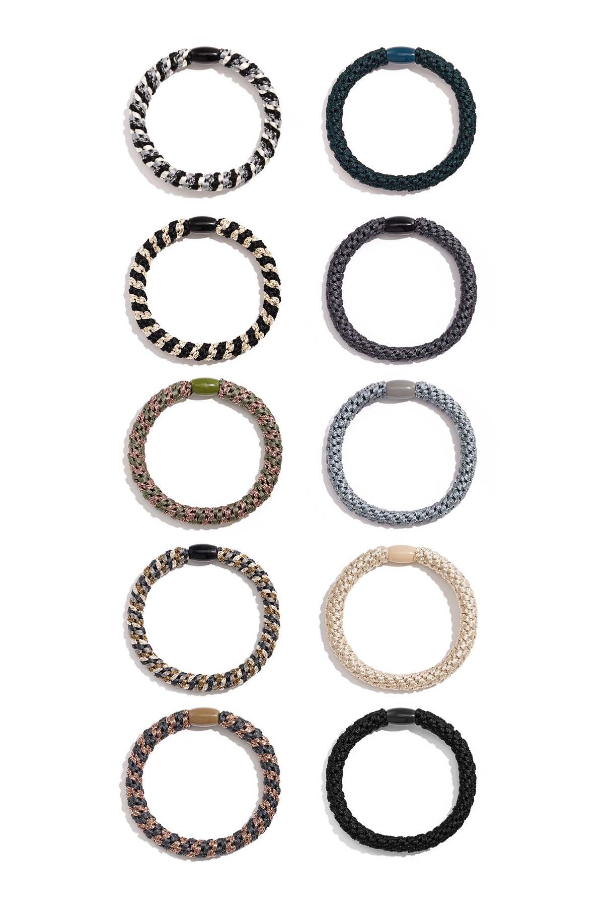 Bracelets élastiques à cheveux Multicouleur Polyester h5 Image2