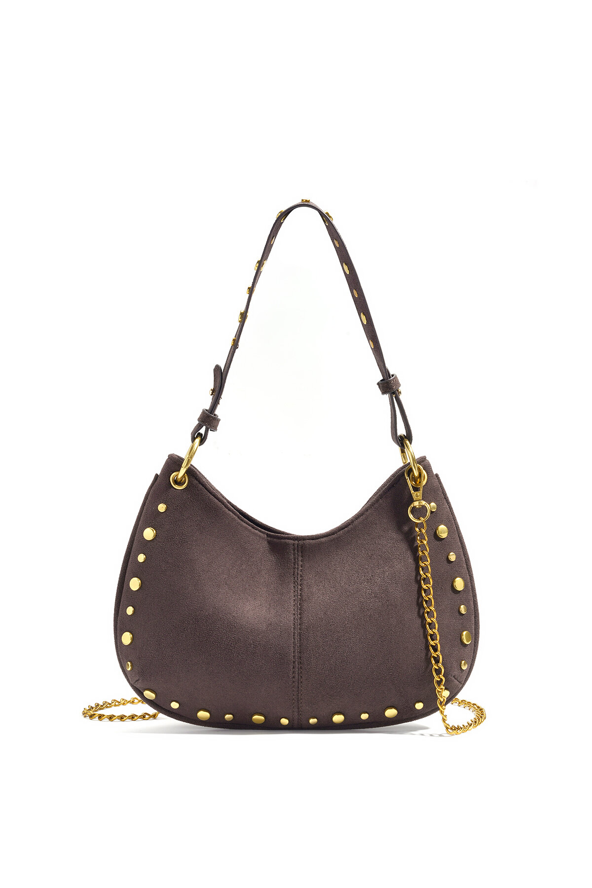 Shoulder Bags Rivet Casual Suede Daily Accessories Picture3