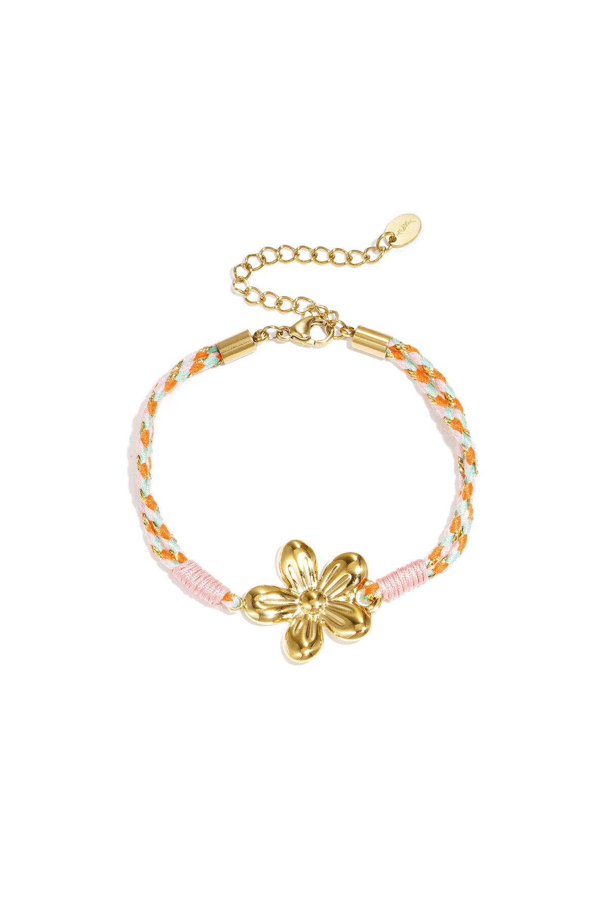 Gold Color/Pink Flower