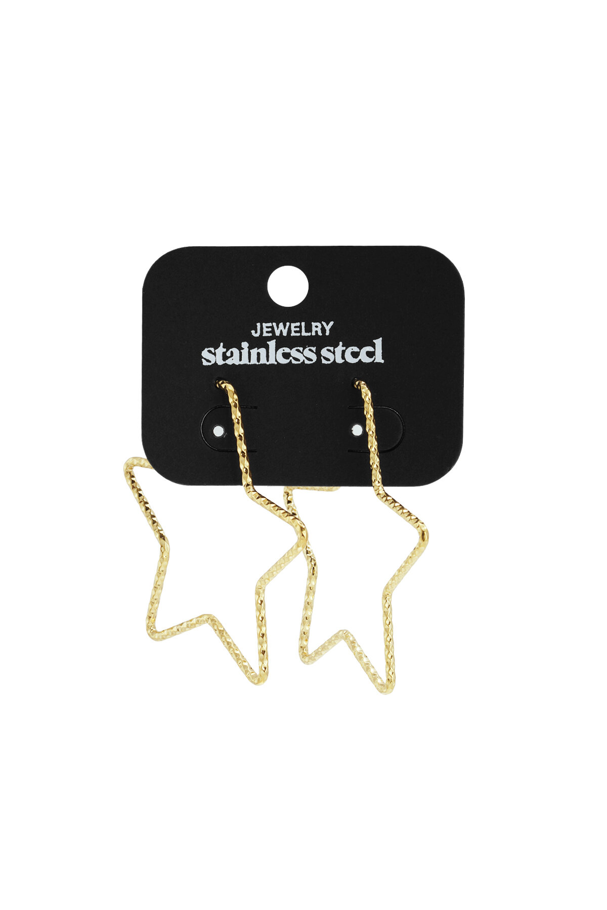Stainless Steel Hoop Earrings Star Casual Daily Simple Series Women's jewelry h5 Picture6