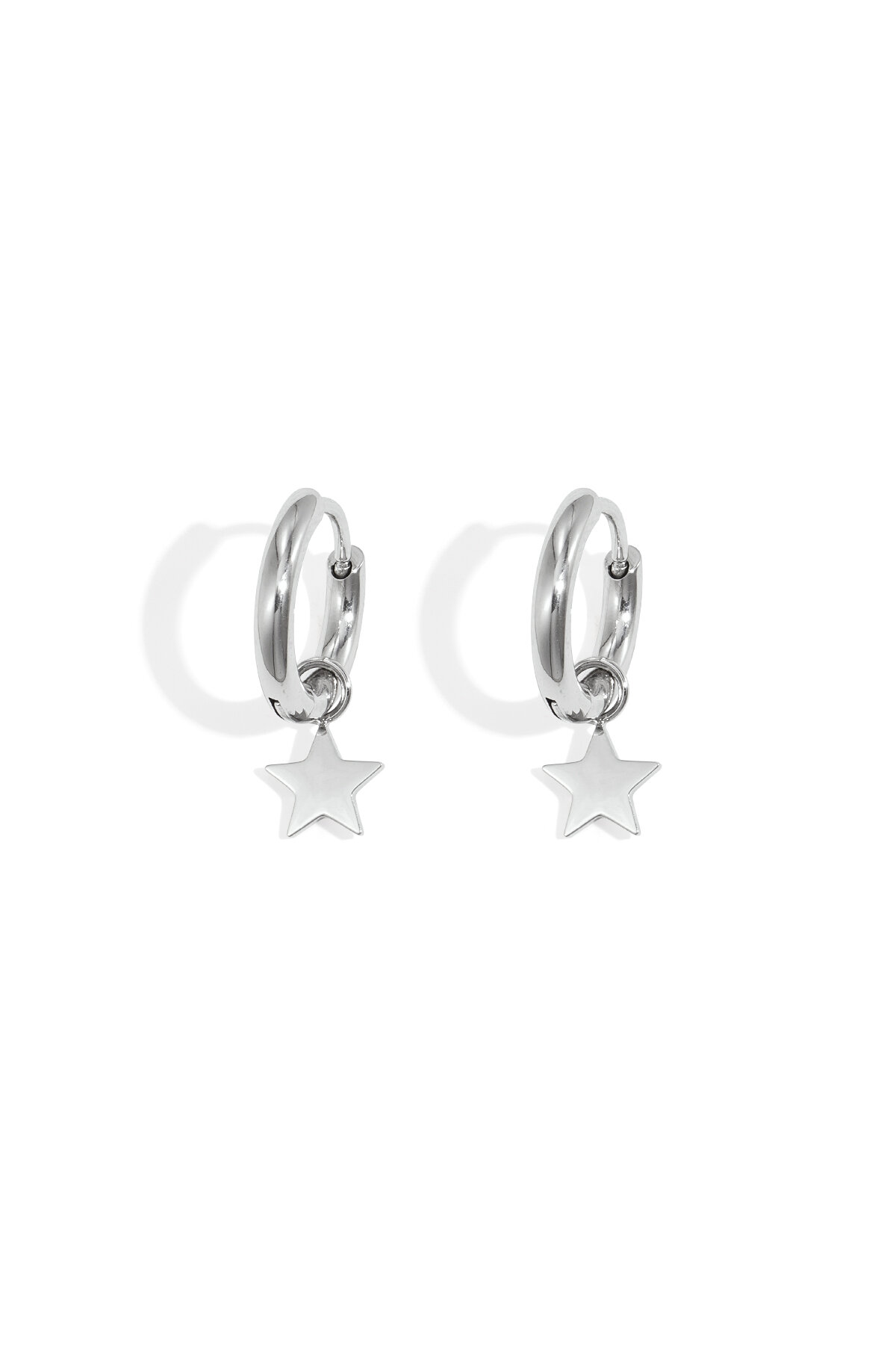 Boucles d'oreilles Star Argenté Acier inoxydable h5 