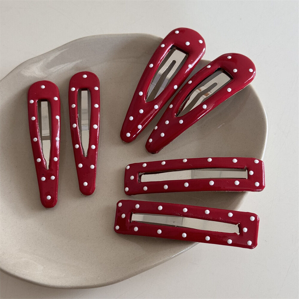 1 Piece Simple Series Sweet Polka Dots Fabric Women's Hair Clips