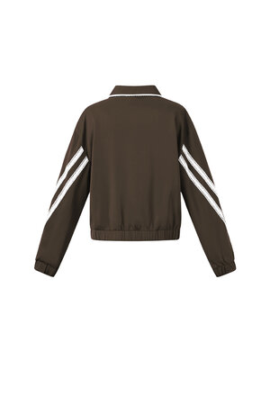 Woven Polyester Fiber Women's Jacket Sporty Color Clash 2-piece Set h5 Picture3