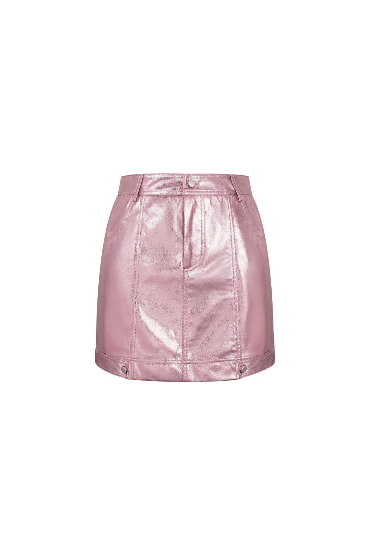 PU Mini Skirt Sexy Solid Color Spring/Summer 2