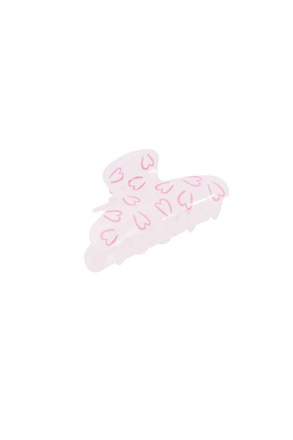 Hair clip with mini hearts