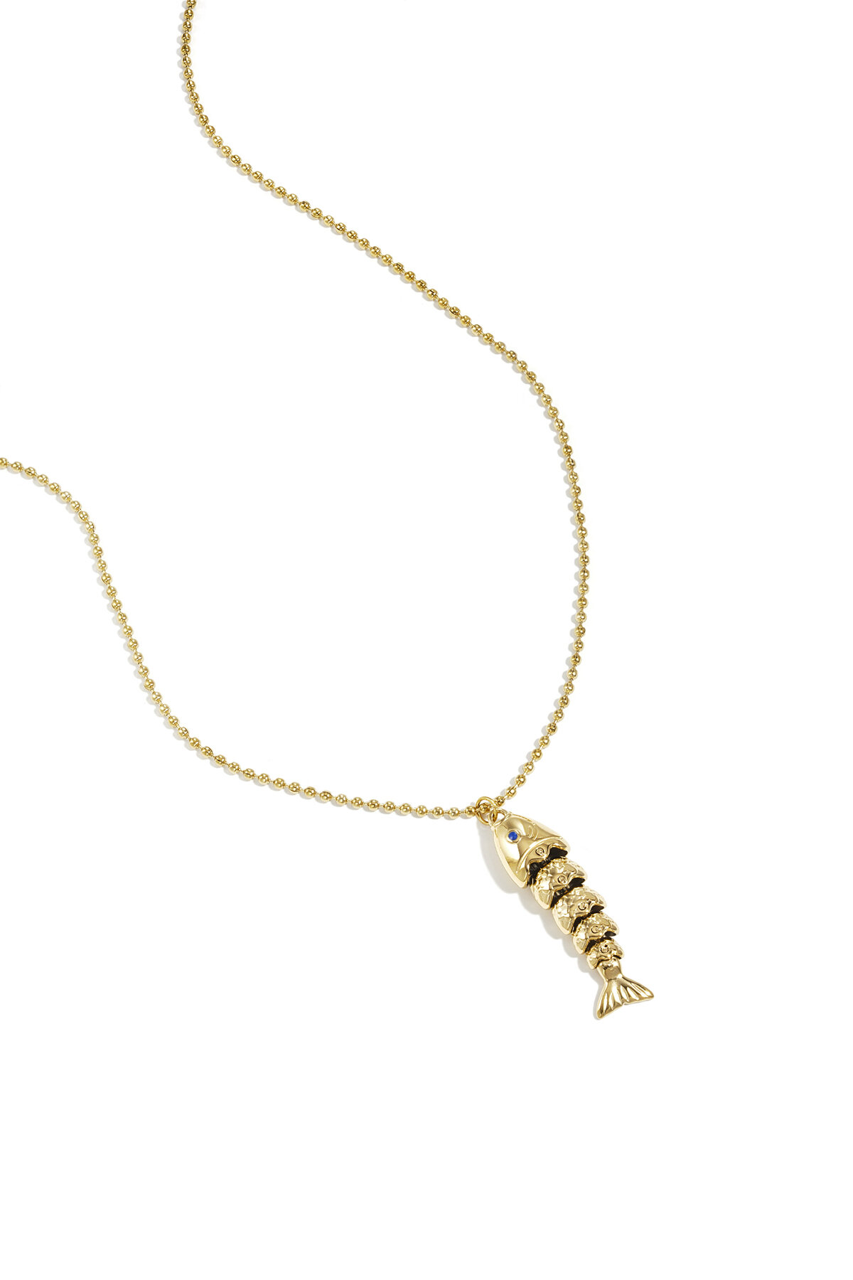 Necklace with moving fish charm 2
