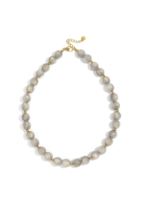 Bead necklaces with gold details - 12 mm 2