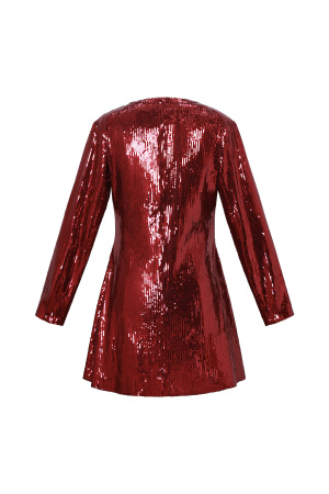 Tessuto Fibra Di Poliestere Abito Mini Donna Elegante Paillettes Autunno/Inverno h5 Immagine3