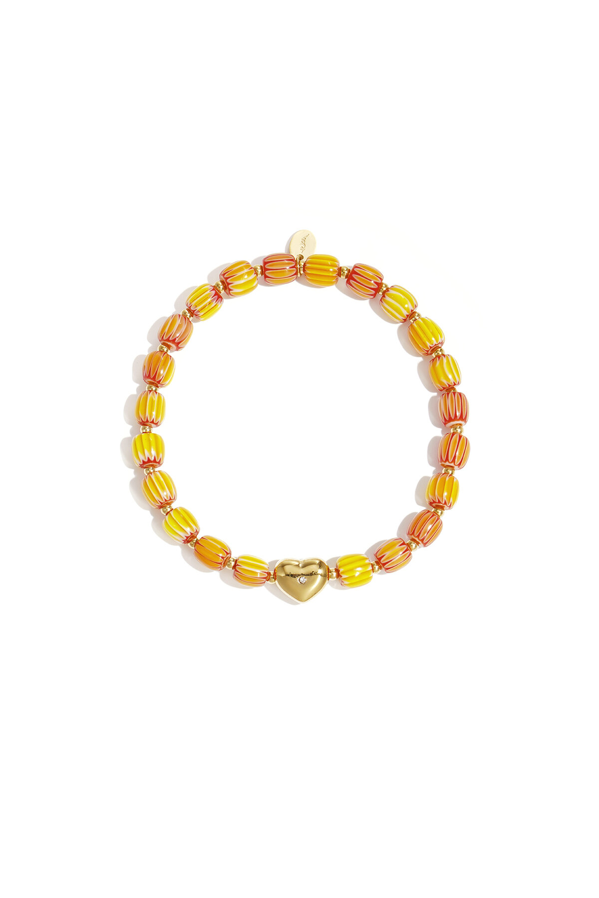 Bracelet de perles avec un centre en forme de cœur 2