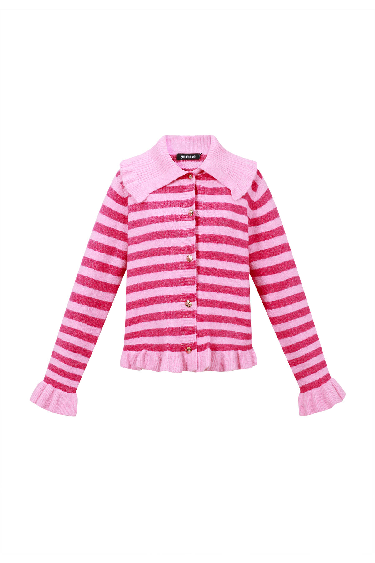 Knitted Polyester Fiber Women's Cardigan Casual Stripes h5Picture13