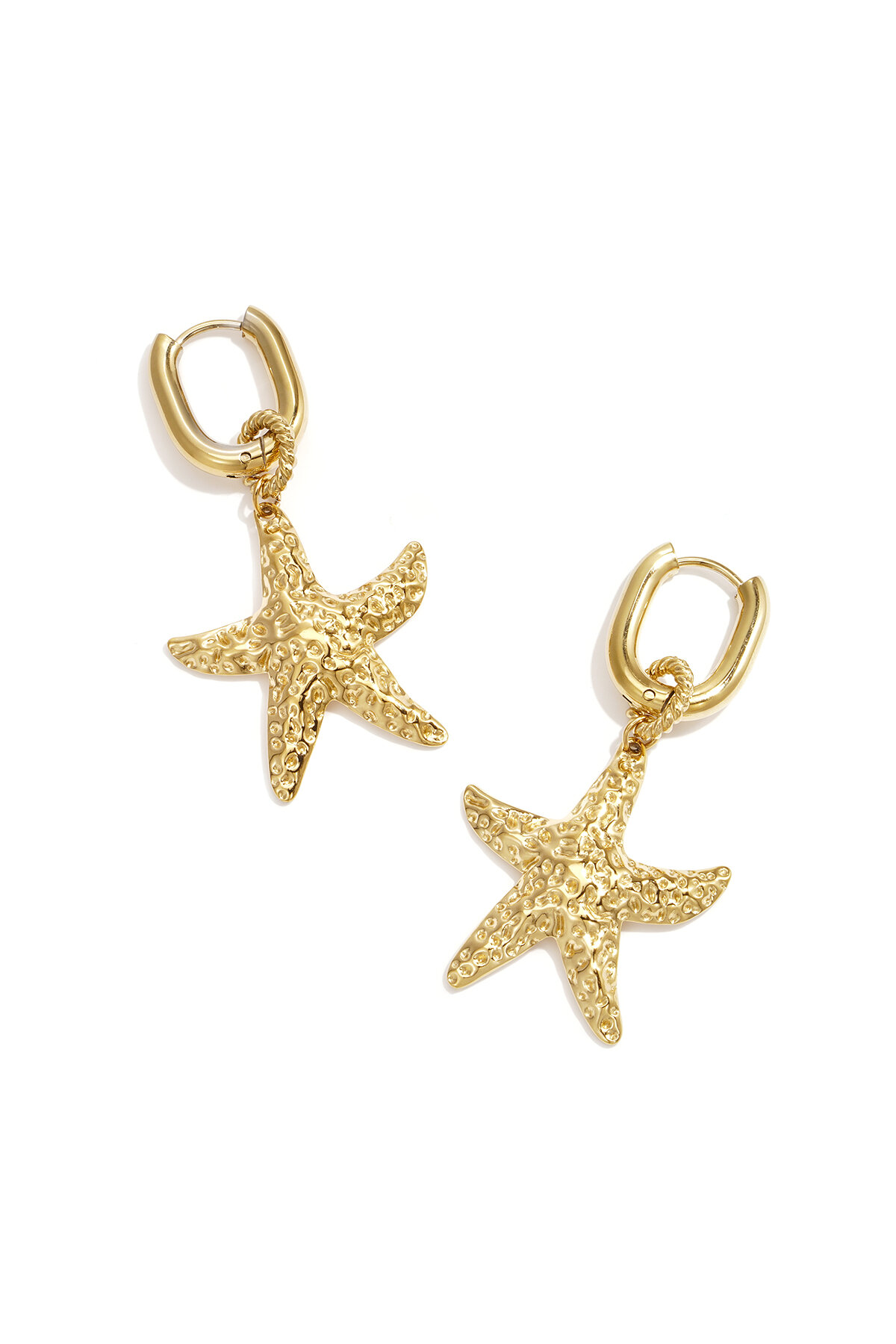 Ohrhänger aus Edelstahl, Seestern, schlichte Alltags-Serie, Damenschmuck 2
