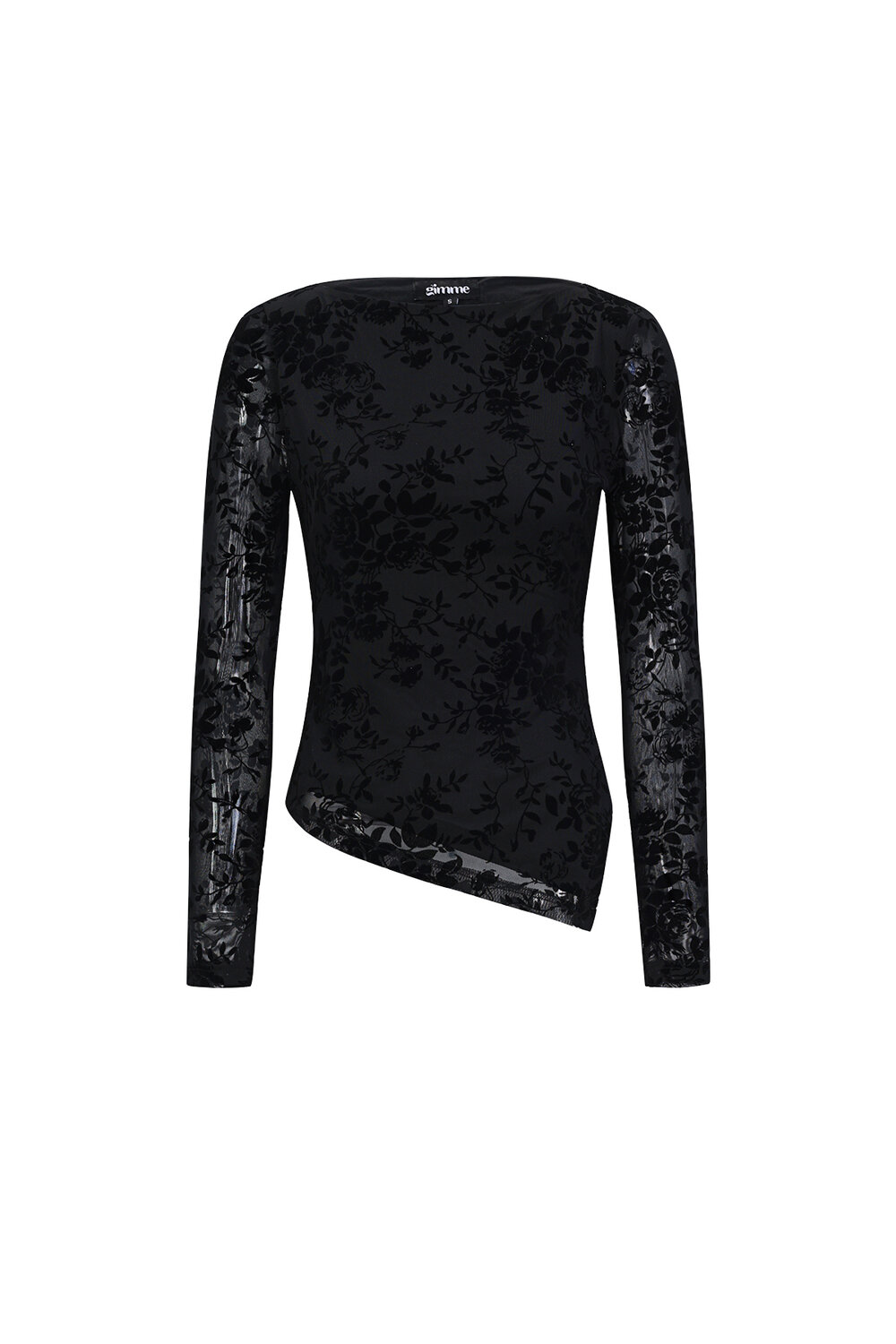 Mesh top with suede floral print β designed to match