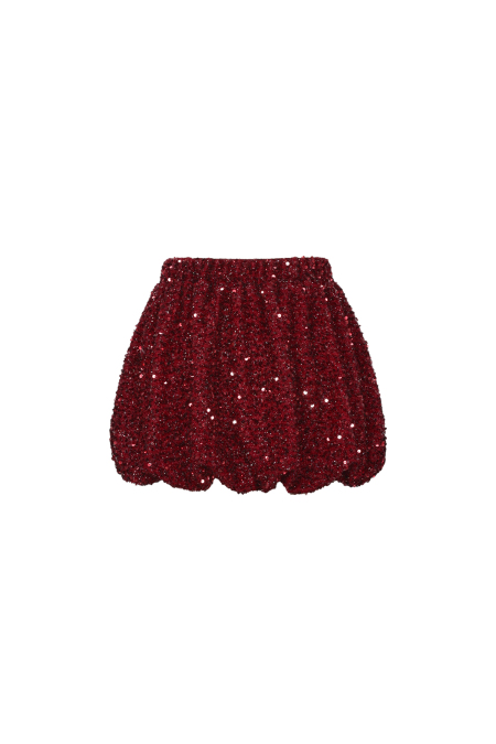 Gewebte Polyesterfaser Damen Minirock Elegant Pailletten 2