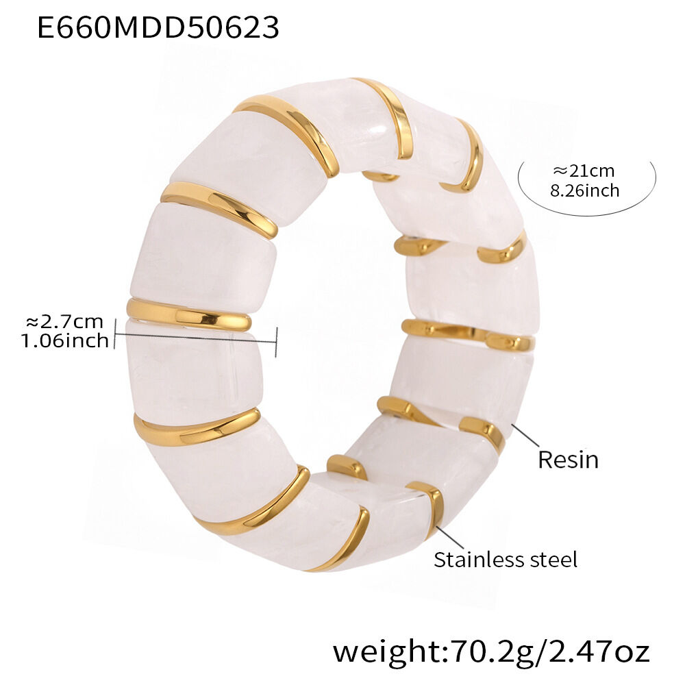 1 Piece Classic Series Bohemian Circle Resin Women's Bangles h5Picture2