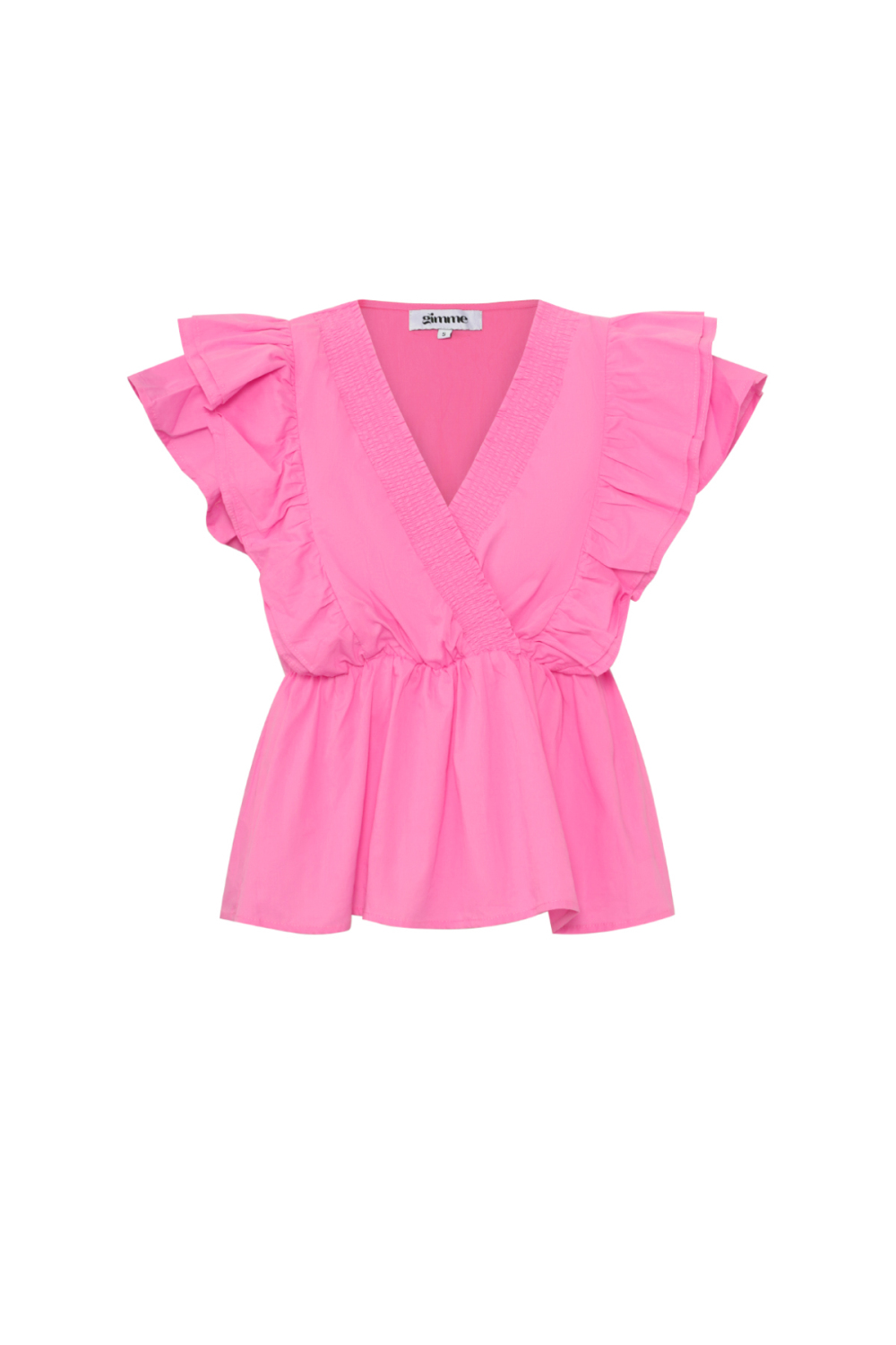 Blusa Sin Mangas Tejida Elegante Borde Con Volantes Color Sólido Primavera/Verano 