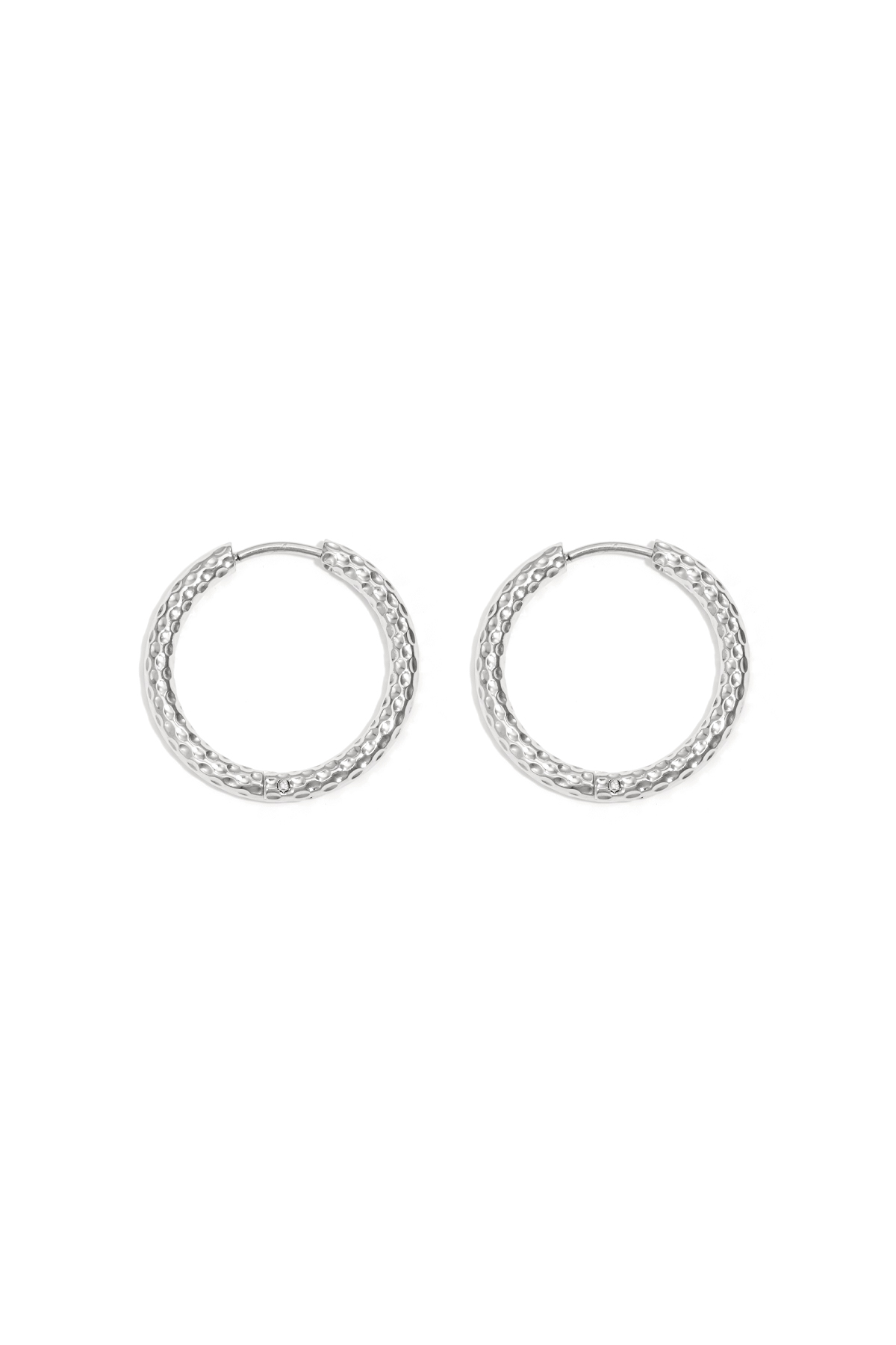 Groothandel Oorknopjes voor Dames van RVS met Cirkel Patroon - Set van 1 Paar, foto 5 van 5