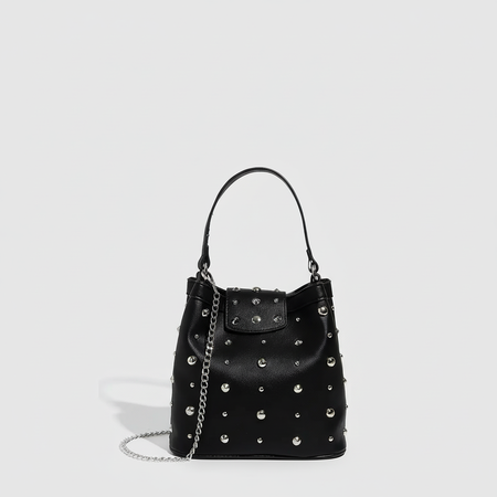 1 Piece High - end Fashion Series Metallic Rivet Women's Shoulder Bags