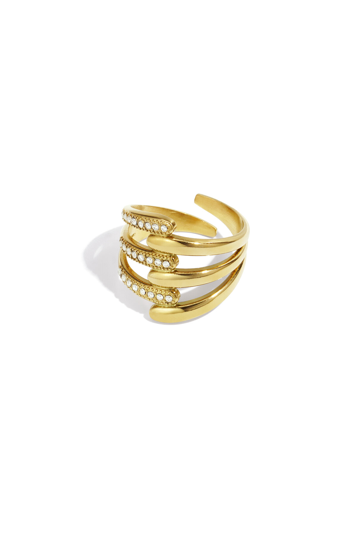 Stainless Steel Statement Rings lines Casual Daily Simple Series Women's jewelry h5 