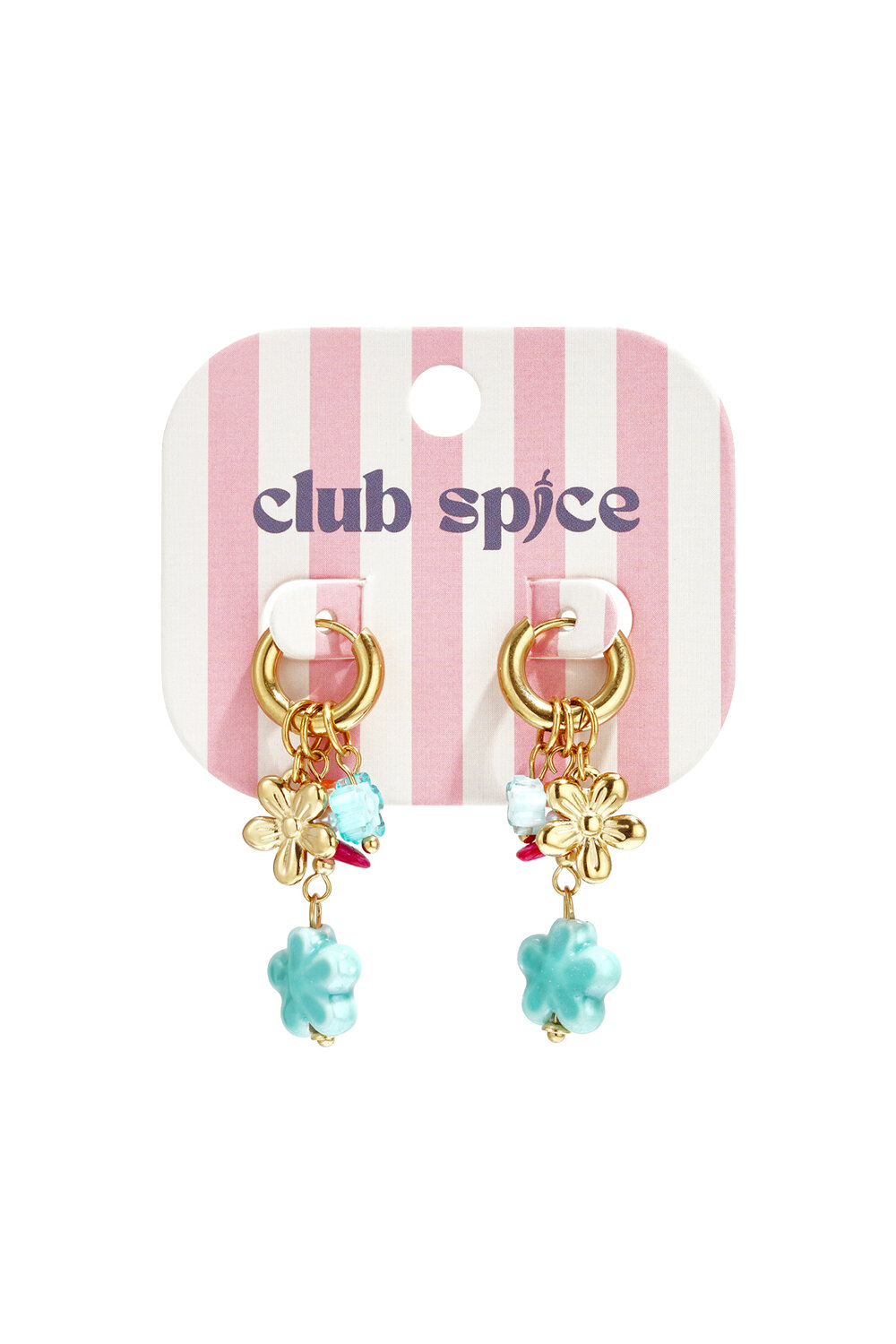 Earrings with flower charms and beads h5Picture3