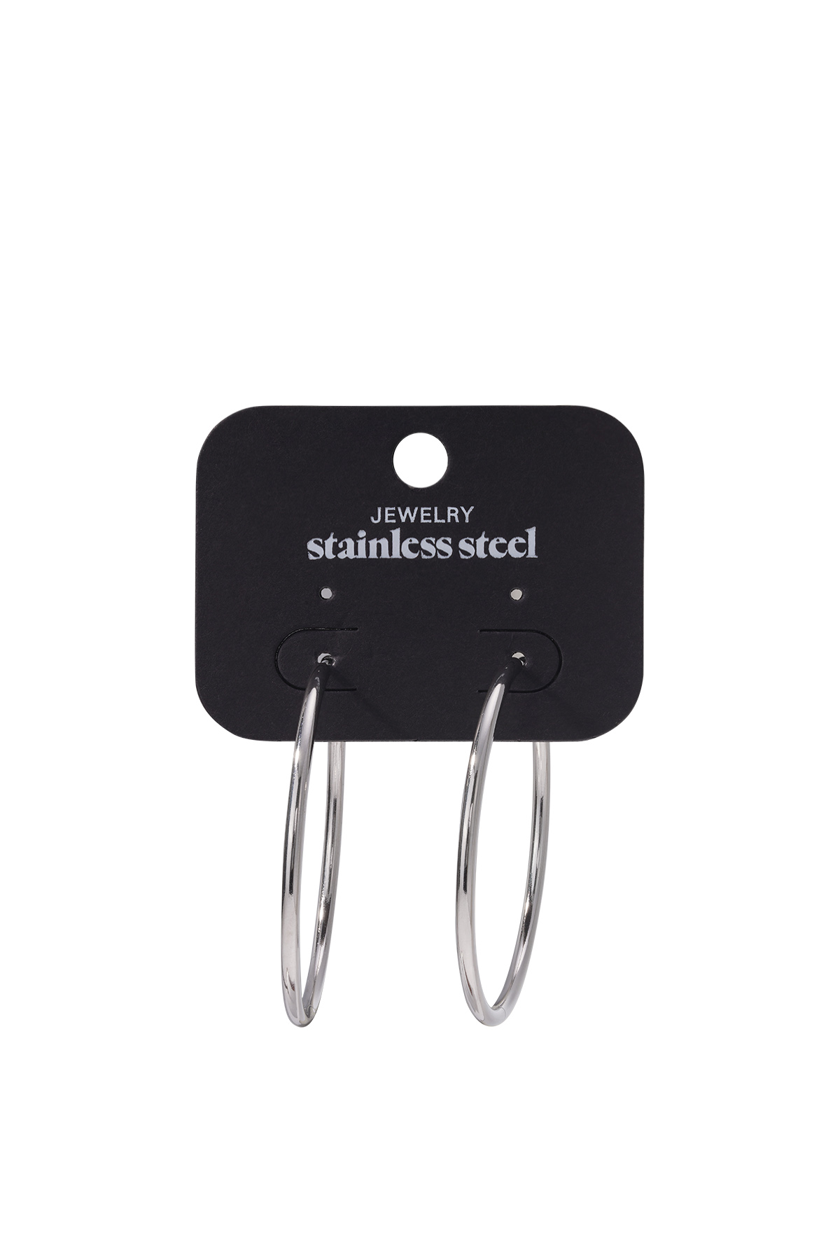Boucles d'oreilles en acier inoxydable créoles grand Image3