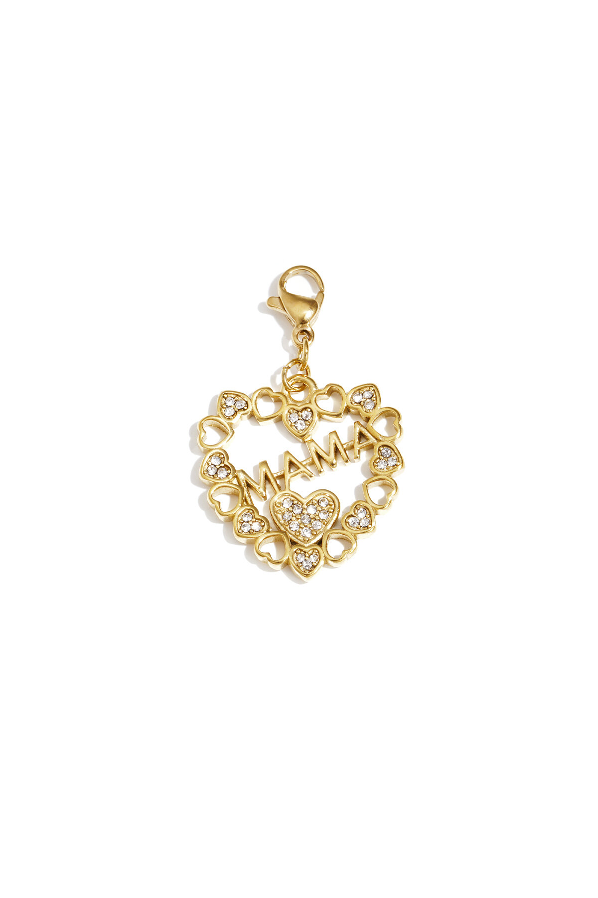 Jewelry charm heart in heart mom DIY 