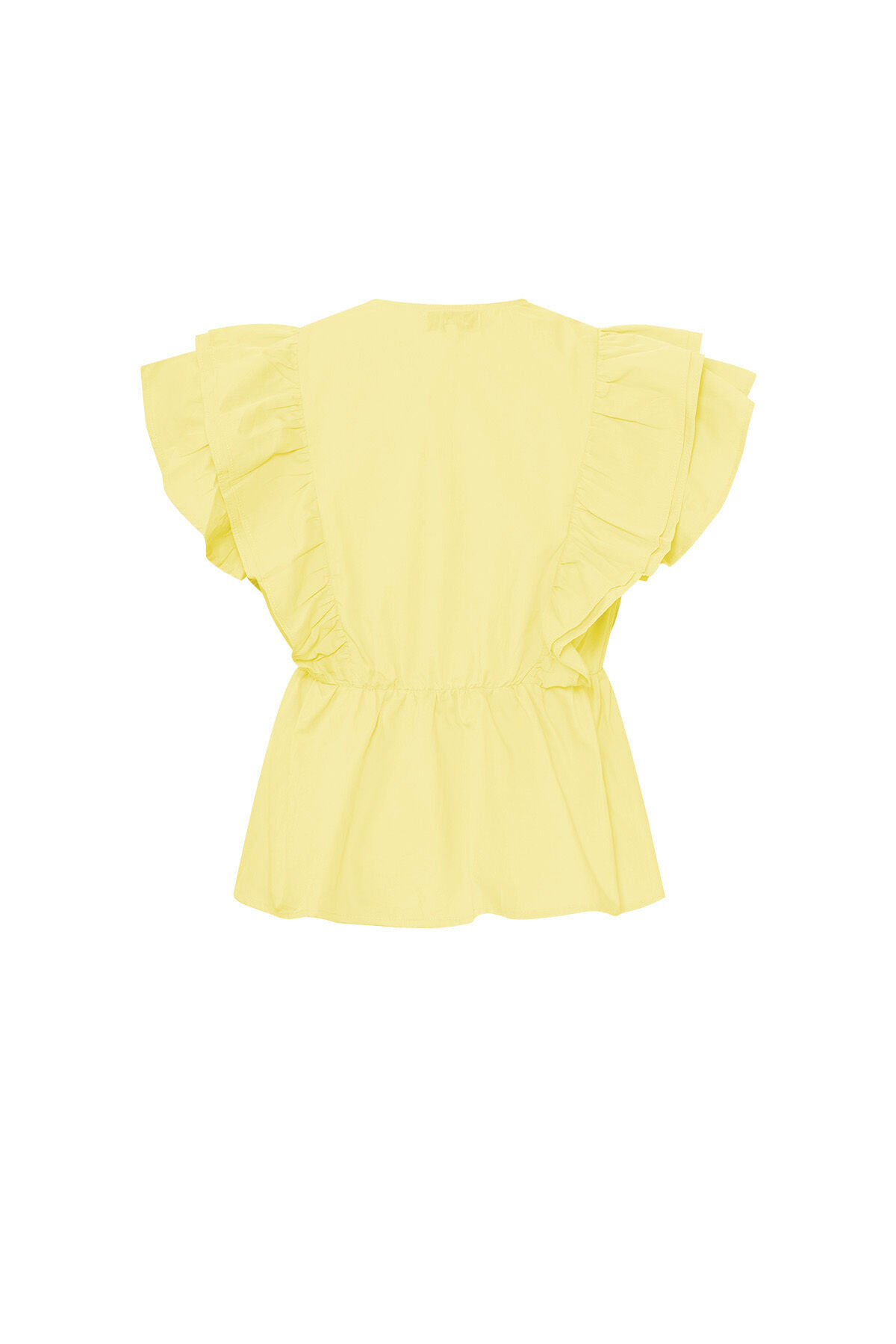 Woven Sleeveless Top Elegant Ruffle Edge Solid Color Spring/Summer Picture3