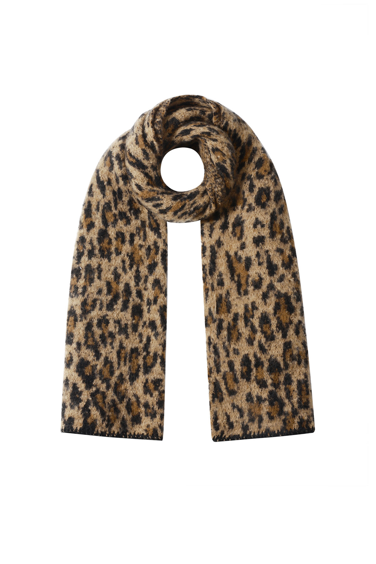 Kışlık atkılar Leopar Desenli Günlük Polyester Aksesuarlar h5
