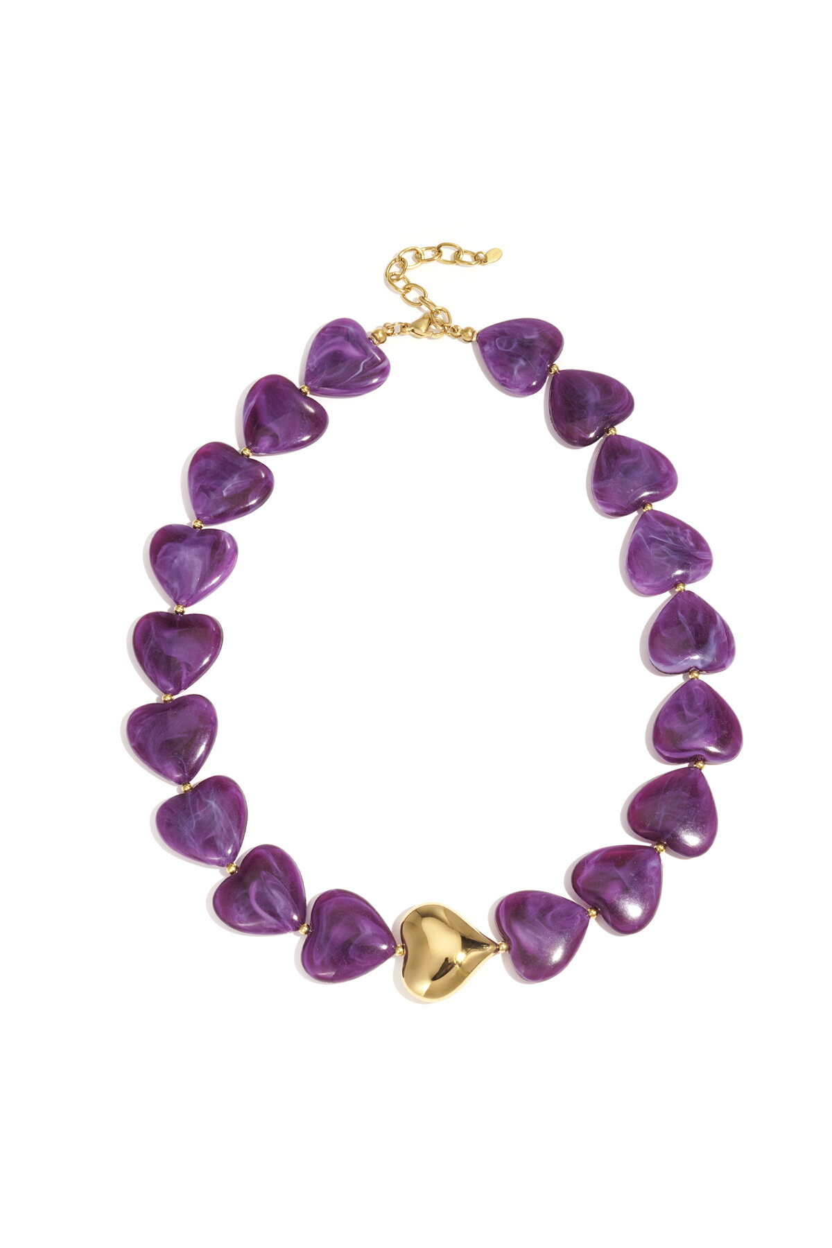 Acrylic Beaded Necklaces Heart Retro Daily Classic Series Women's jewelry h5 Picture4