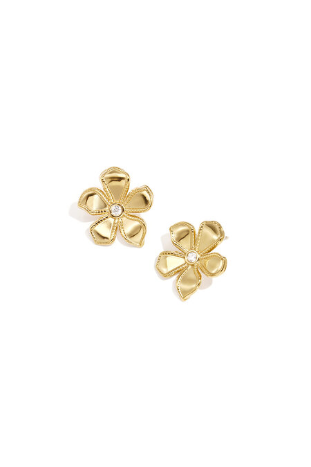 Boucles d'oreilles puces en acier inoxydable, motif floral, collection Daily Simple, bijoux pour femmes