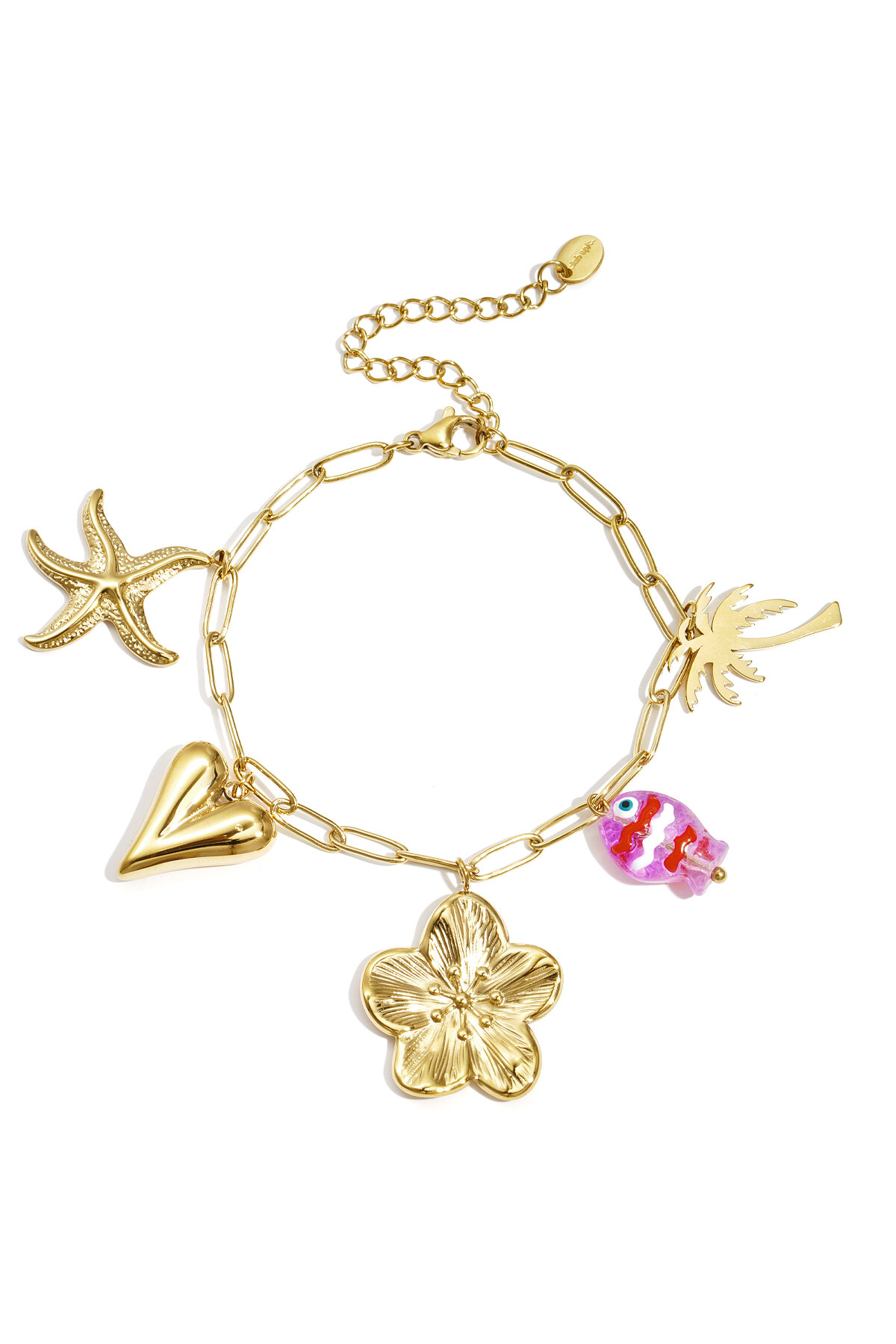 Stainless Steel Charm Bracelets Heart Casual Holiday/Beach Simple Series Women's jewelry h5 