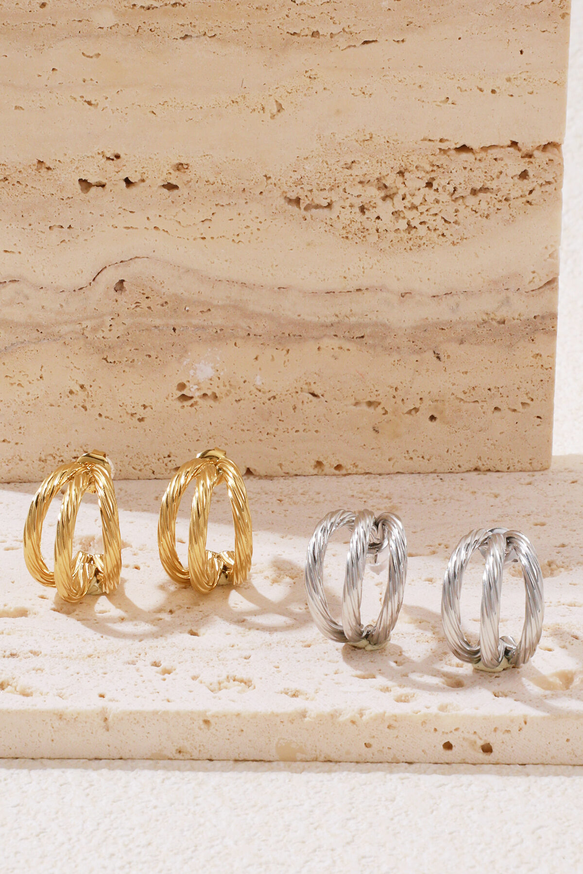 Stainless Steel Hoop Earrings Geometric Daily Daily Picture4