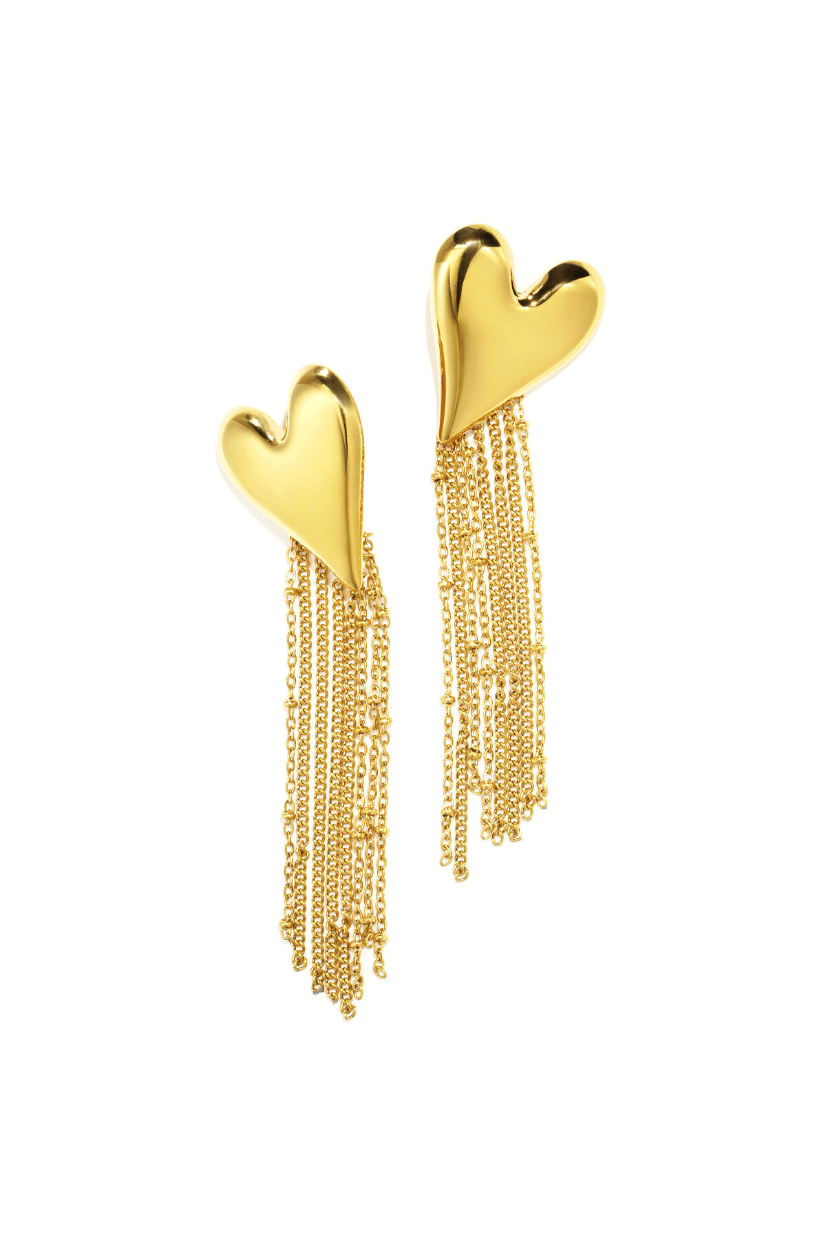 Orecchini pendenti in acciaio inossidabile a forma di cuore, casual, quotidiani, semplici, da donna 2