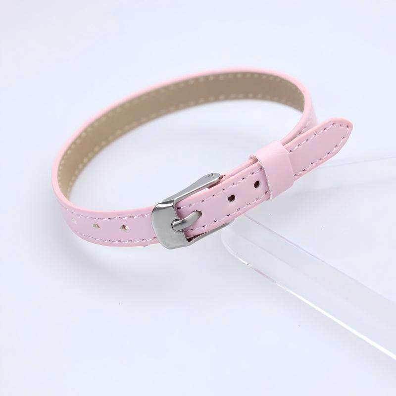 Bracelets à breloques simples à faire soi-même pour femmes, couleur unie, en PU h5 