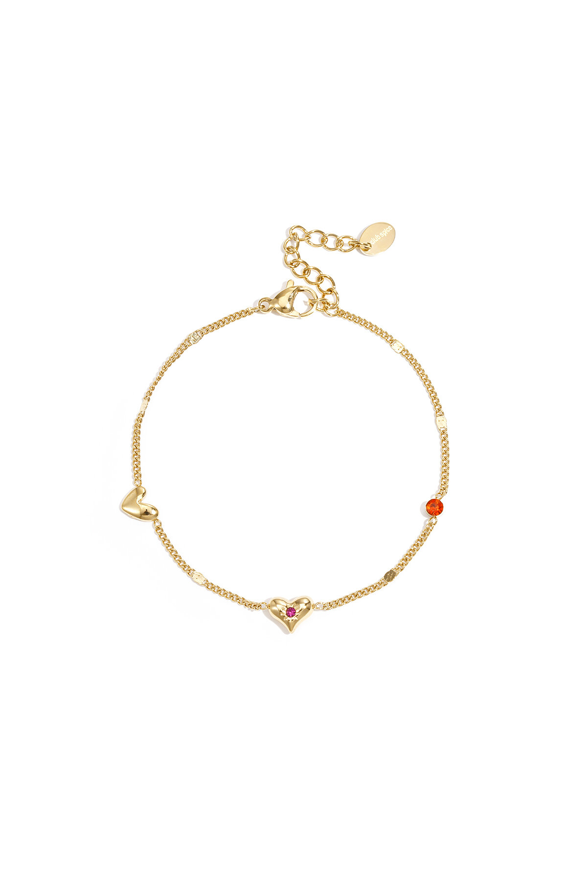 Bracelet with heart and stone pattern h5 
