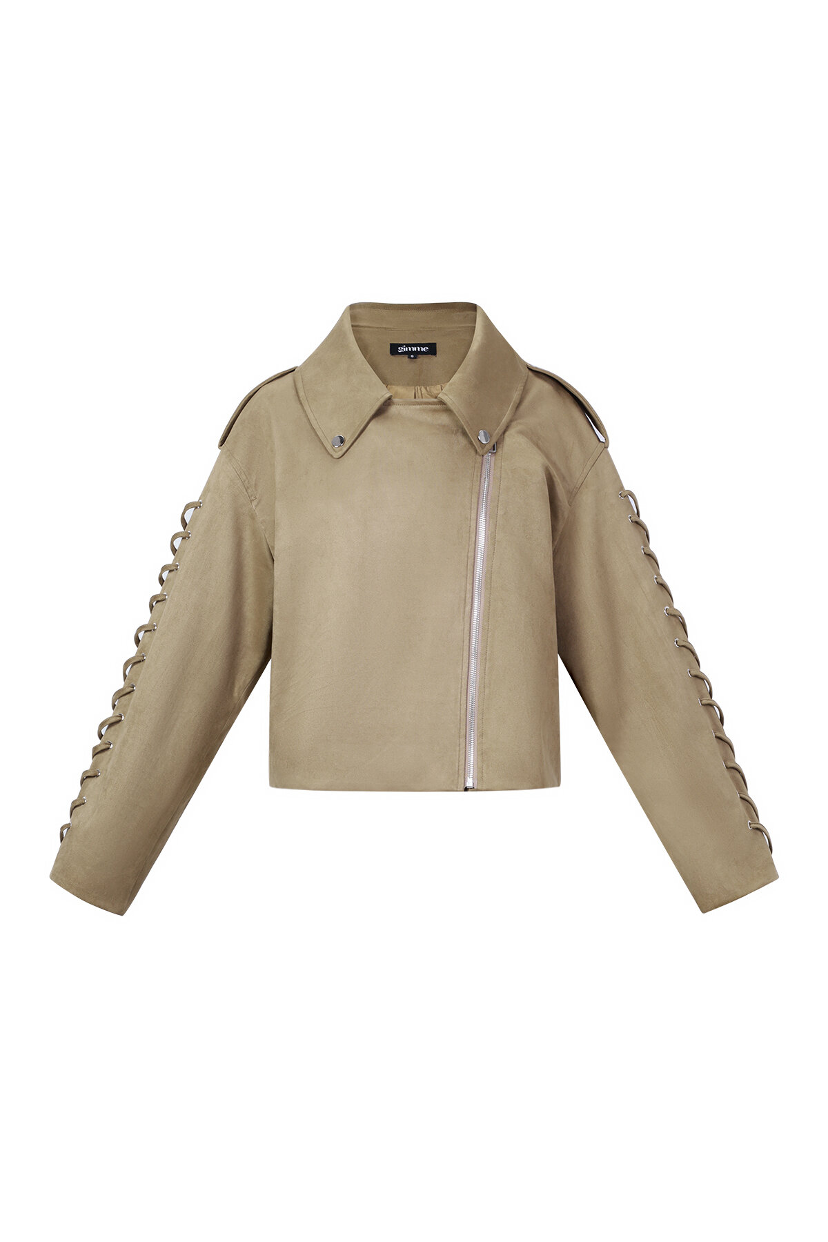 Woven Polyester Fiber Women's Jacket Street Style Tie-up h5