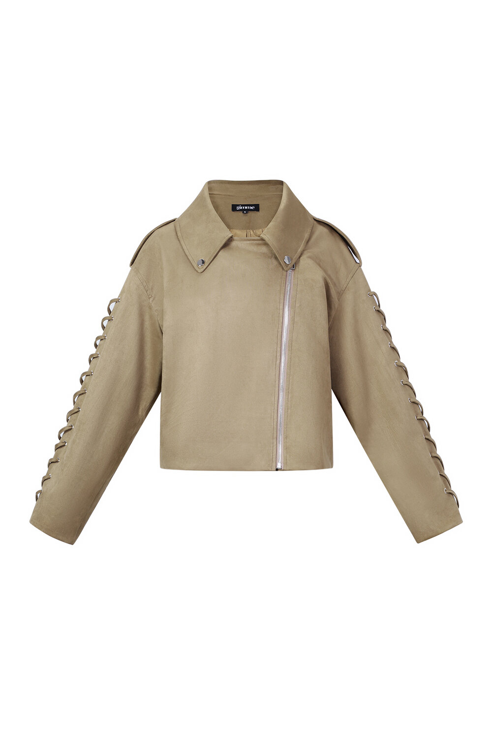 Woven Polyester Fiber Women's Jacket Street Style Tie-up