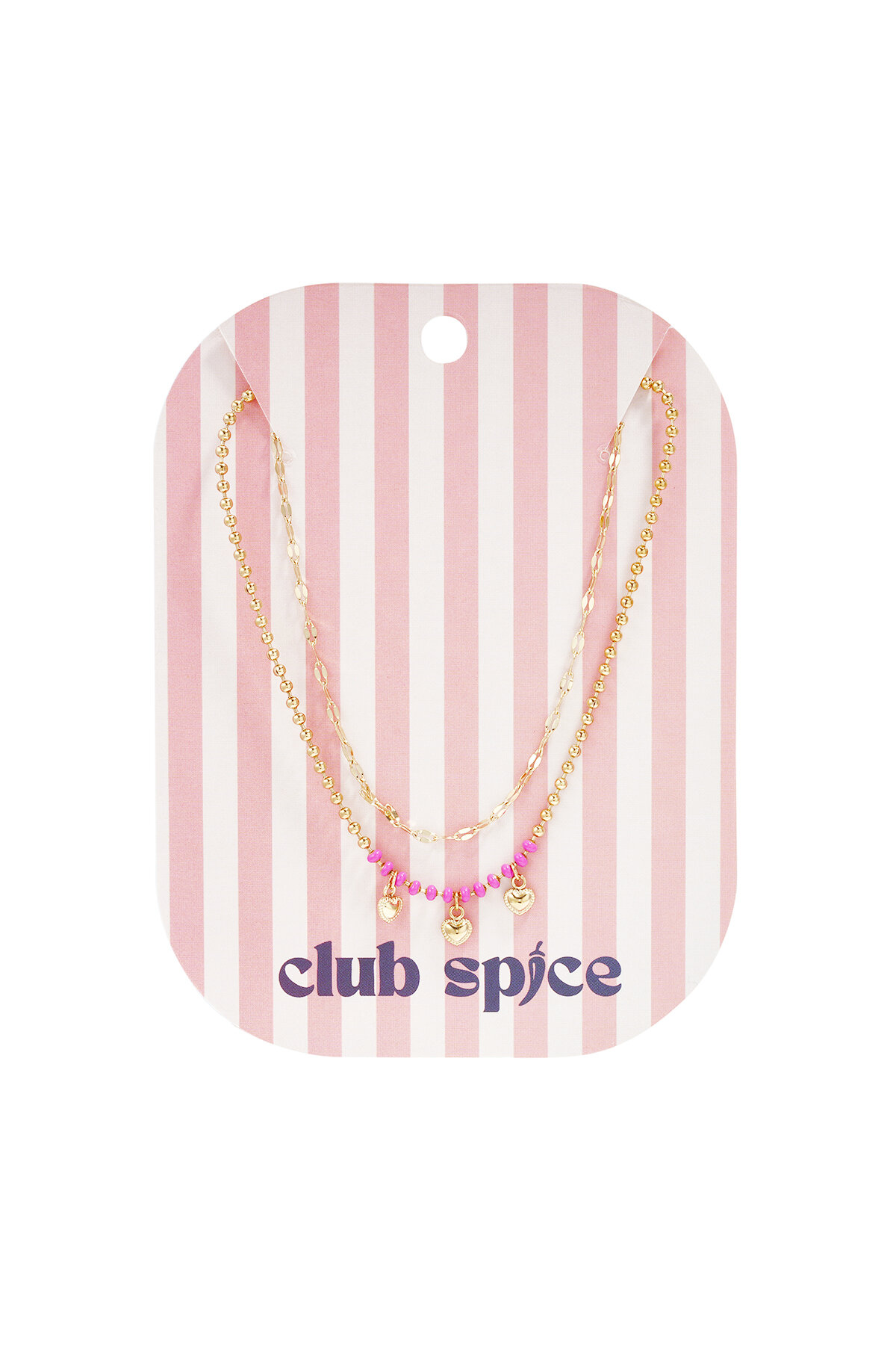 Layered necklaces with beads and hearts Picture3