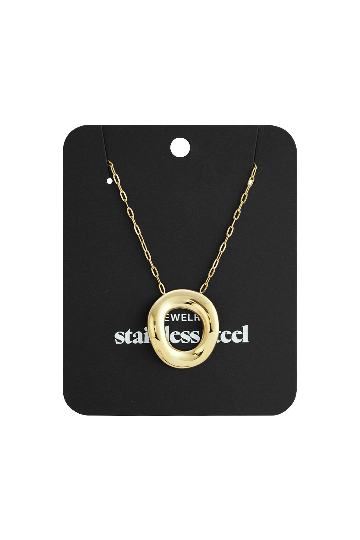 Colliers pendentifs en acier inoxydable cercle Casual Daily Simple Series Bijoux pour femmes h5 Image4