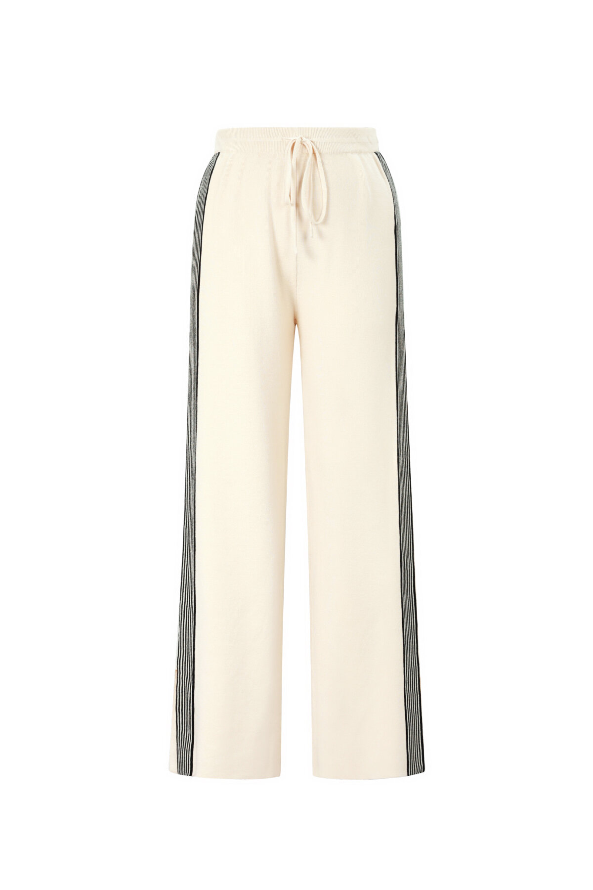 Knitted trousers with stripes 