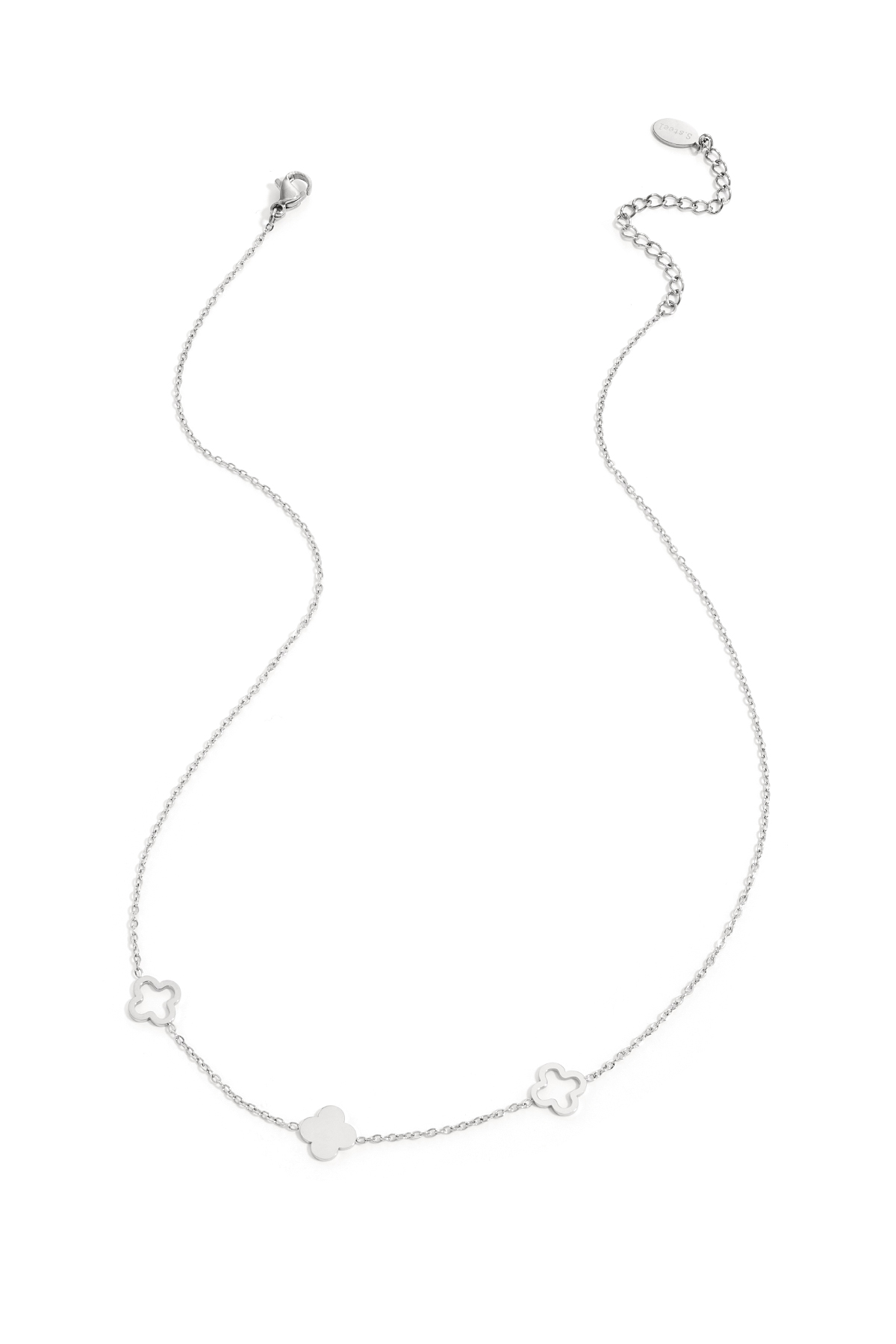 Groothandel Klavikkelketting Klavertje RVS Goudkleurig Vrouwen 32-36 cm Yehwang, foto 4 van 4