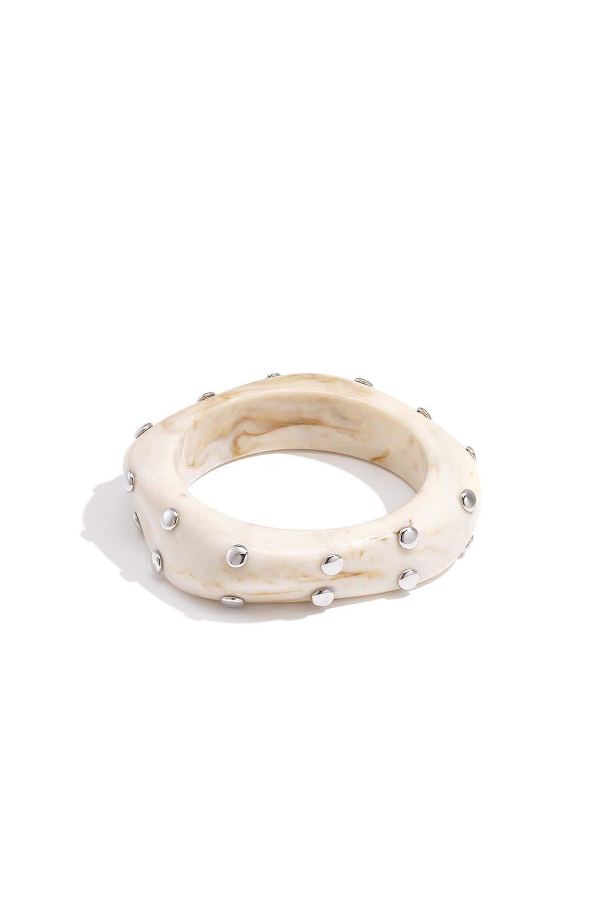 Kreisförmige Armreifen aus Kunstharz, Hip-Hop/Rock-Stil, schlichte Alltagskollektion, Damenschmuck h5 