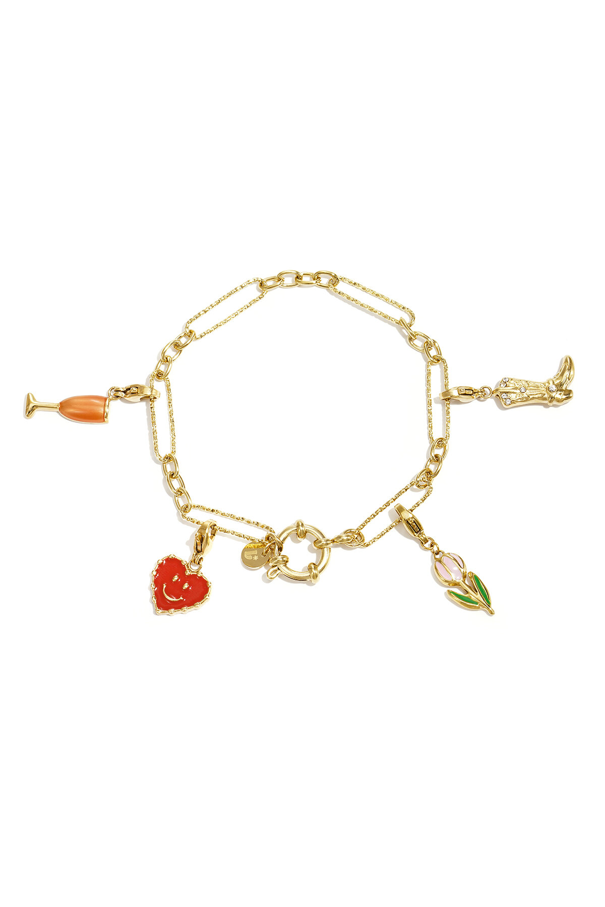 Bracelet with front clasp and varying shapes of links h5 Picture2