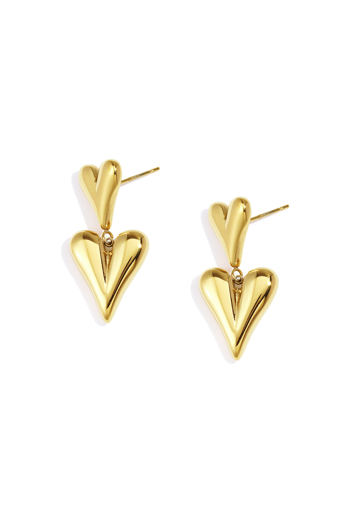 Stainless Steel Drop Earrings Heart Casual Daily Simple Series Women's jewelry 2