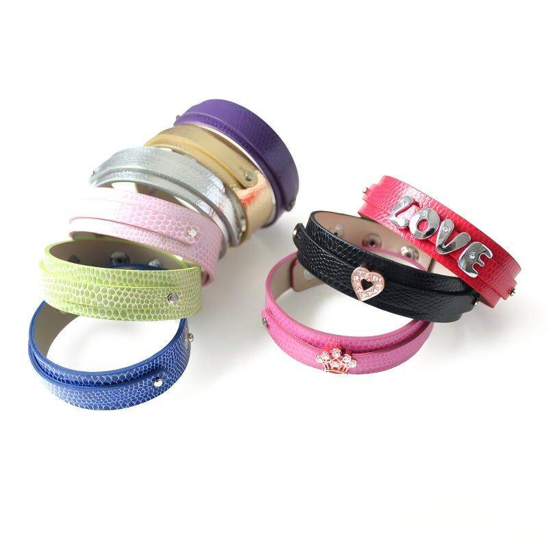 Luxuriöse DIY-Armbänder mit Schlangenschuppenmuster aus PU-Leder für Damen
