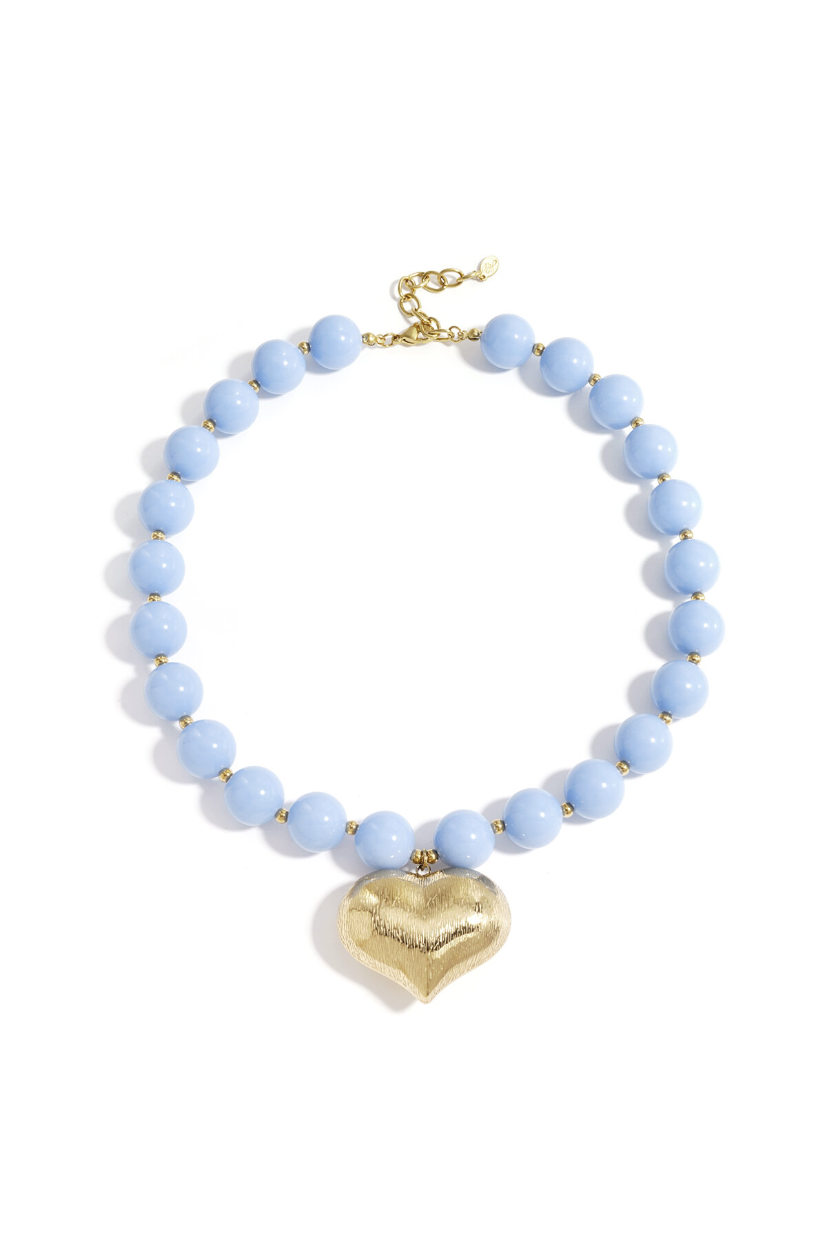 Bead necklace with hanging heart Picture4
