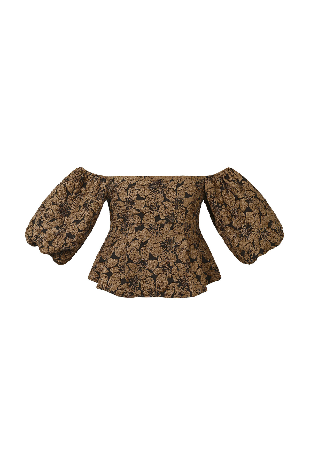 textured puff sleeve top