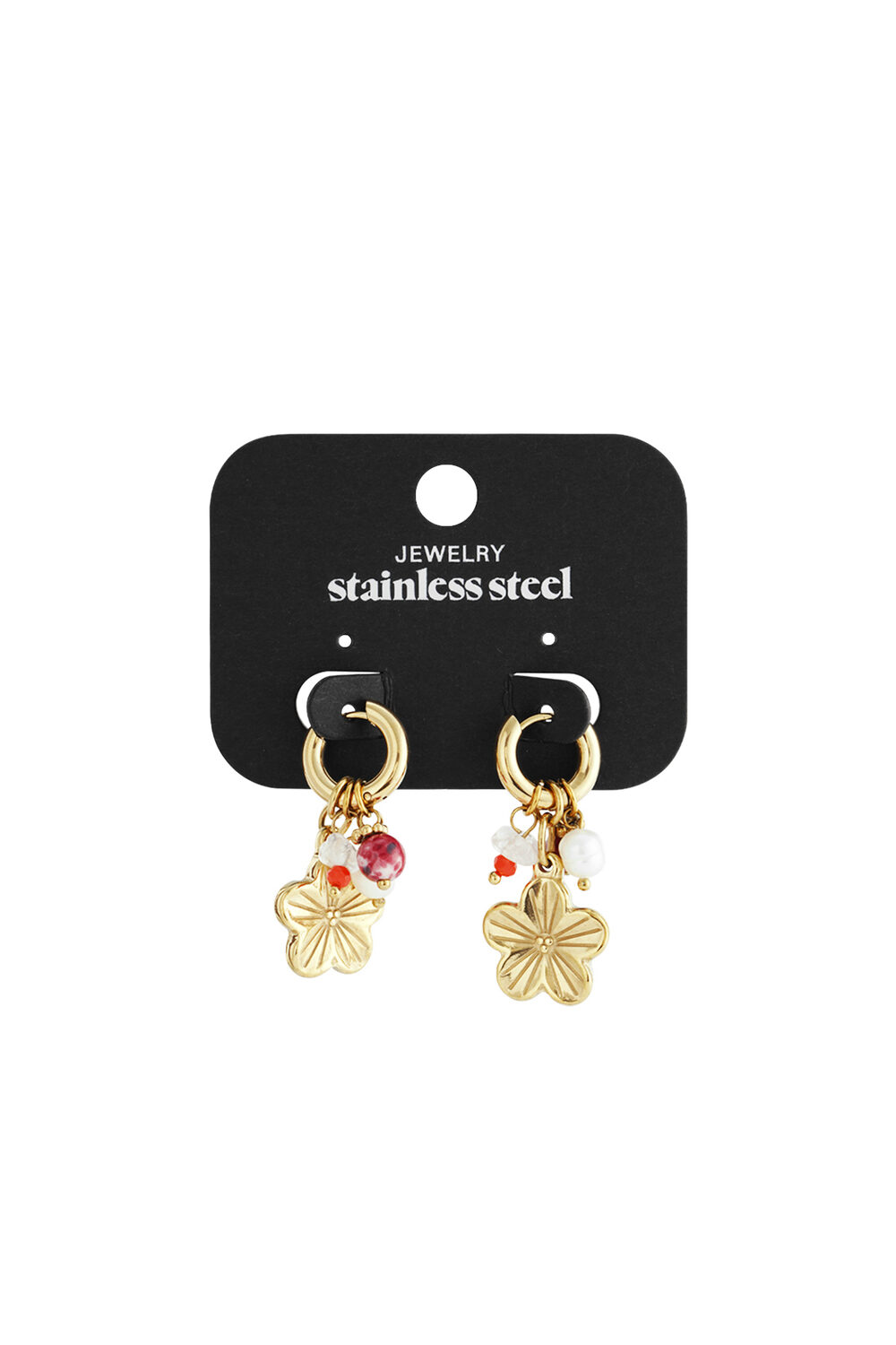 Edelstahl Tropfen Ohrringe Blume Casual Täglich Einfache Serie frauen schmuck h5Bild4
