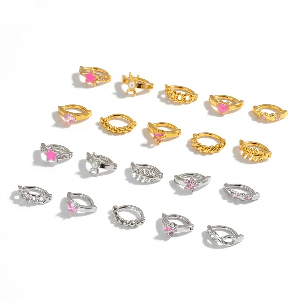 Stylish Star Copper Gold Color Zircon Navel Piercings