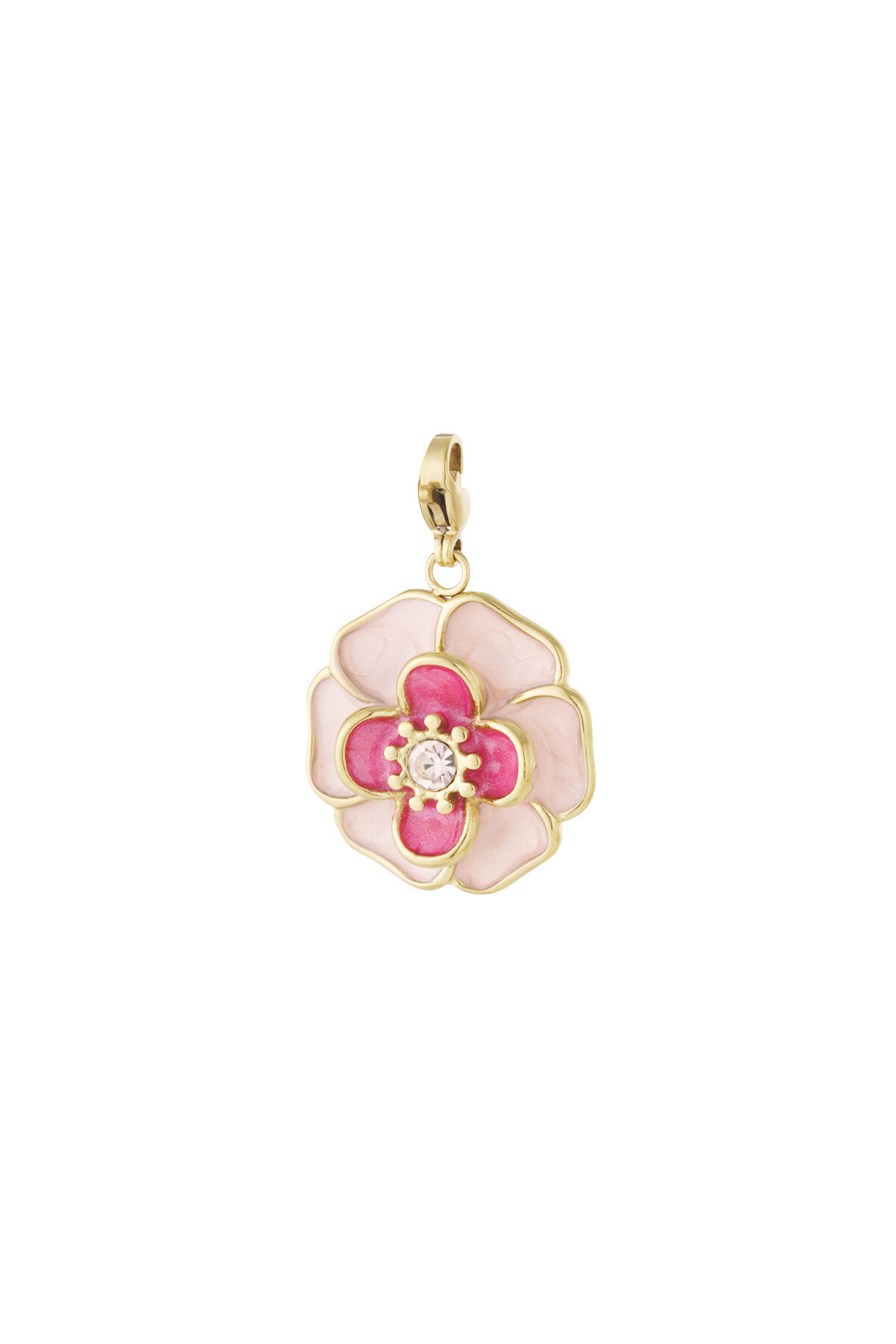 Pink flower jewelry charm h5 