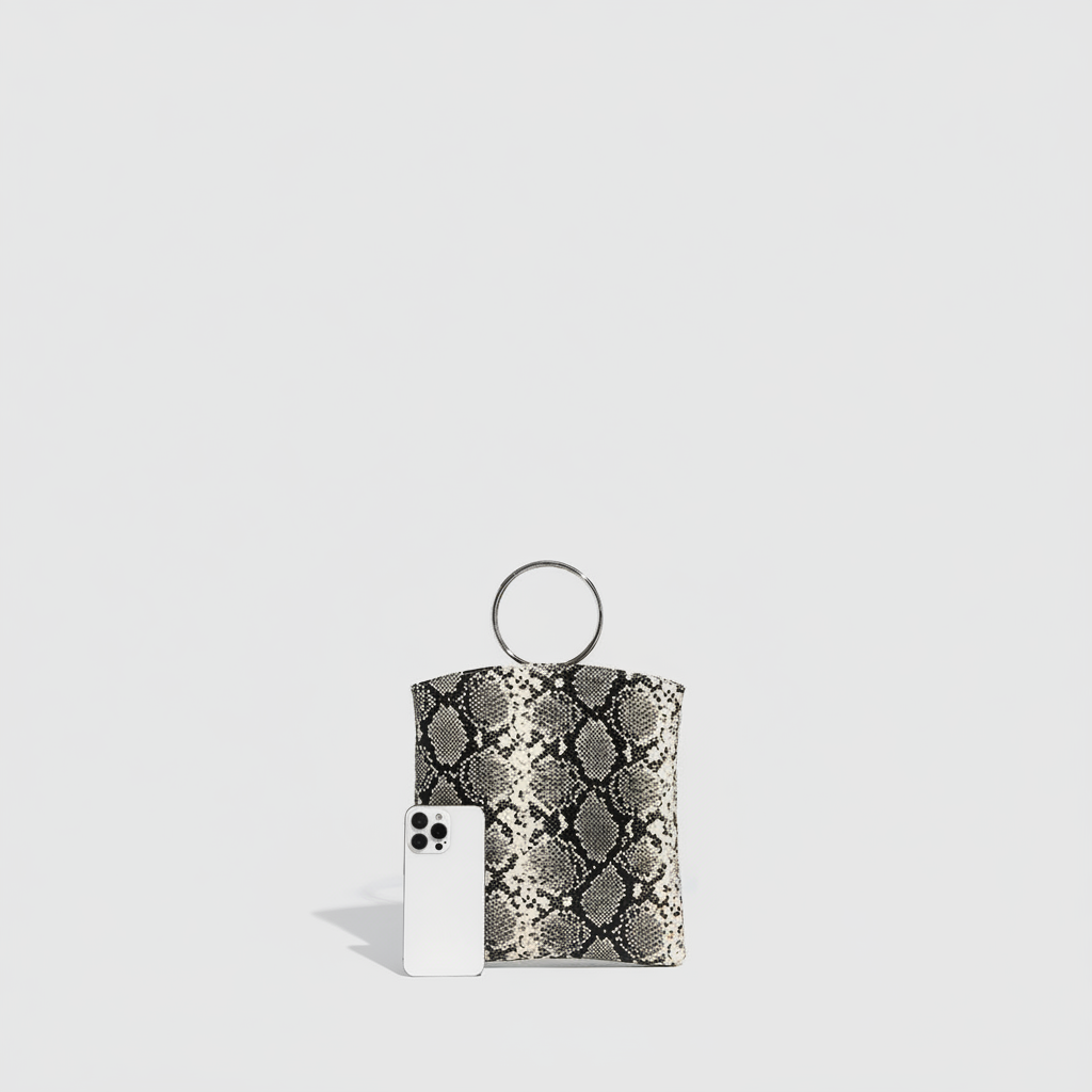 Bolso de mano para mujer de PU de colores mixtos, serie clásica, 1 pieza 2